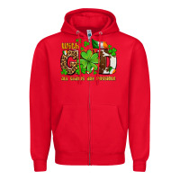 Red with god all things are possible Zipper Hoodie - OliviaCreatesArt