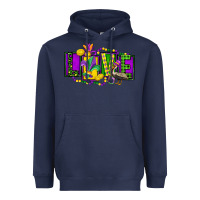 Navy mardi gras love Heavyweight Hoodie - FaDigitalArtStudio