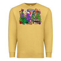 Antique Gold christmas louisiana mardi gras trees Premium Sweatshirt - FaDigitalArtStudio