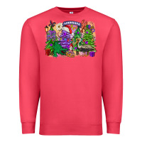 Cardinal christmas louisiana mardi gras trees Premium Sweatshirt - FaDigitalArtStudio