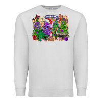 Dove Grey christmas louisiana mardi gras trees Premium Sweatshirt - FaDigitalArtStudio