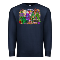 Navy christmas louisiana mardi gras trees Premium Sweatshirt - FaDigitalArtStudio
