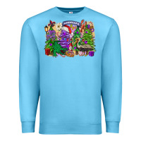 Ocean Blue christmas louisiana mardi gras trees Premium Sweatshirt - FaDigitalArtStudio