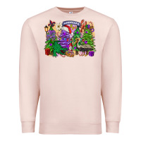 Pale Pink christmas louisiana mardi gras trees Premium Sweatshirt - FaDigitalArtStudio