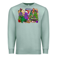Seafoam christmas louisiana mardi gras trees Premium Sweatshirt - FaDigitalArtStudio