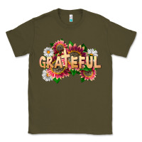 Army Green Grateful Religious Classic Tee - LillyAllenDesigns