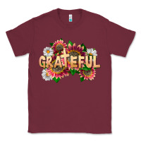 Burgundy Grateful Religious Classic Tee - LillyAllenDesigns