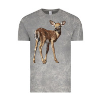 Cloud Rock white tailed fawn deer Vintage Tee - LillyAllenDesigns