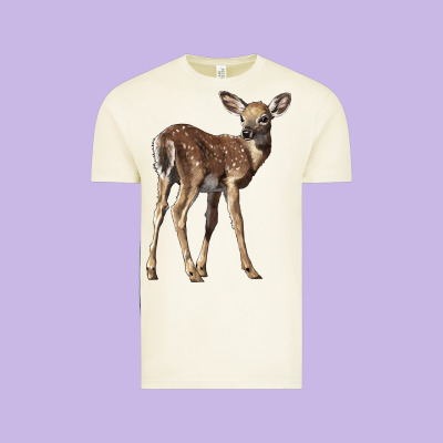 White Tailed Fawn Deer Vintage Tee Designed By Lillyallendesigns