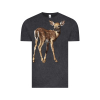 Vintage Black white tailed fawn deer Vintage Tee - LillyAllenDesigns