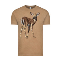 Vintage Coffee white tailed fawn deer Vintage Tee - LillyAllenDesigns