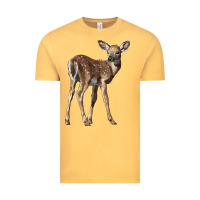 Vintage Mustard white tailed fawn deer Vintage Tee - LillyAllenDesigns