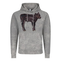 Cloud Rock Black Angus Calf Illustrations Vintage Hoodie - LillyAllenDesigns