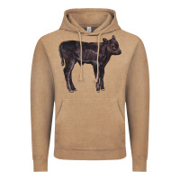 Vintage Coffee Black Angus Calf Illustrations Vintage Hoodie - LillyAllenDesigns