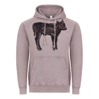 Vintage Zinc Black Angus Calf Illustrations Vintage Hoodie - LillyAllenDesigns