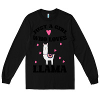 Black Llama Just A Girl Who Loves Llamas Long Sleeve Tee - Bettercallsaul