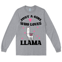 Heather Grey Llama Just A Girl Who Loves Llamas Long Sleeve Tee - Bettercallsaul