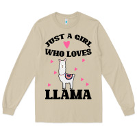 Mushroom Llama Just A Girl Who Loves Llamas Long Sleeve Tee - Bettercallsaul