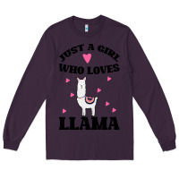 Plum Llama Just A Girl Who Loves Llamas Long Sleeve Tee - Bettercallsaul