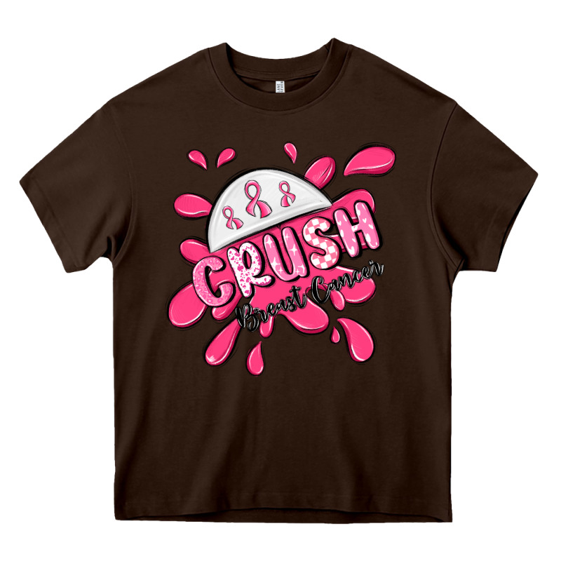 Crush Breast Cancer Heavy Core Tee by MaliasSmallBusiness | Teevron
