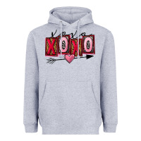 Heather Grey Xoxo Love Heavyweight Hoodie - FaDigitalArtStudio