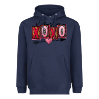 Navy Xoxo Love Heavyweight Hoodie - FaDigitalArtStudio