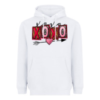 White Xoxo Love Heavyweight Hoodie - FaDigitalArtStudio