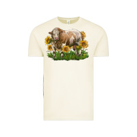 Vintage Arctic simmental bull with sunflowers Vintage Tee - LillyAllenDesigns