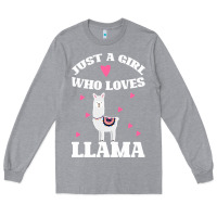 Heather Grey Llama Just A Girl Who Loves Llamas Long Sleeve Tee - Bettercallsaul