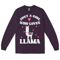Llama Just A Girl Who Loves Llamas Long Sleeve Tee | Teevron