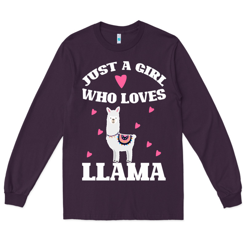 Llama Just A Girl Who Loves Llamas Long Sleeve Tee by Bettercallsaul | Teevron