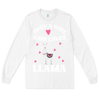 White Llama Just A Girl Who Loves Llamas Long Sleeve Tee - Bettercallsaul
