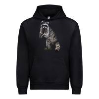 Black Raccoon Illustrations Urban Hoodie - LillyAllenDesigns