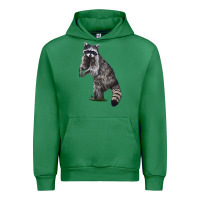Emerald Raccoon Illustrations Urban Hoodie - LillyAllenDesigns