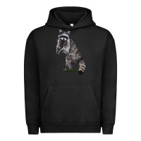 Pigment Black Raccoon Illustrations Urban Hoodie - LillyAllenDesigns