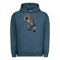 Pigment Midnight Navy Raccoon Illustrations Urban Hoodie - LillyAllenDesigns