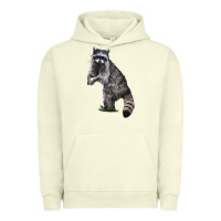 Pigment Pistachio Raccoon Illustrations Urban Hoodie - LillyAllenDesigns