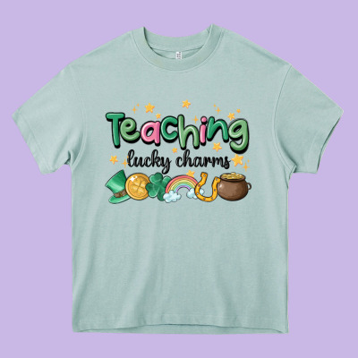 Teaching Lucky Charm Heavy Core Tee Designed By Maliassmallbusiness