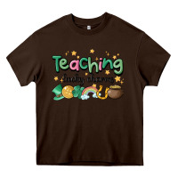 Chocolate Brown teaching lucky charm Heavy Core Tee - MaliasSmallBusiness