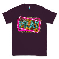 Plum Western Pray Religious Classic Tee - LillyAllenDesigns
