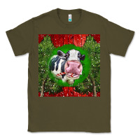 Army Green christmas holstein Classic Tee - LillyAllenDesigns