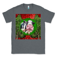 Charcoal Heather christmas holstein Classic Tee - LillyAllenDesigns