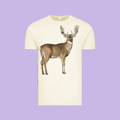 White Tailed Buck Deer Vintage Tee Designed By Lillyallendesigns