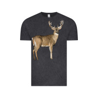 Vintage Black white tailed buck deer Vintage Tee - LillyAllenDesigns