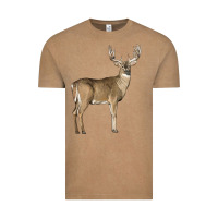 Vintage Coffee white tailed buck deer Vintage Tee - LillyAllenDesigns