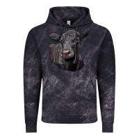 Cloud Black Black Angus Cow Illustrations Vintage Hoodie - LillyAllenDesigns
