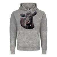 Cloud Rock Black Angus Cow Illustrations Vintage Hoodie - LillyAllenDesigns