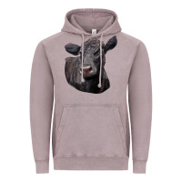 Vintage Zinc Black Angus Cow Illustrations Vintage Hoodie - LillyAllenDesigns