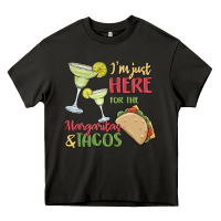 Asphalt i'm here for the margaritas and tacos Heavy Core Tee - MaliasSmallBusiness