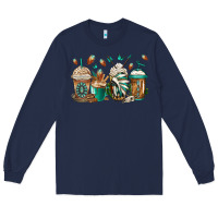Navy indian headdress coffee cups Long Sleeve Tee - Jasminsmagicworld